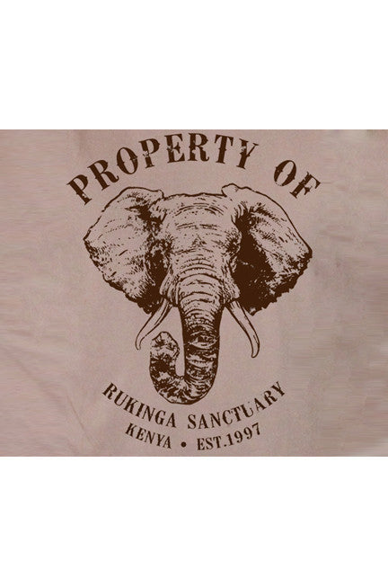 Men's Protect Our Elephants Crew Neck Tee - Bark
